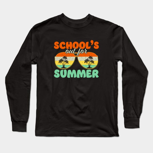 School's Out for Summer Sunglasses, Funny Last Day of School Long Sleeve T-Shirt by Printofi.com